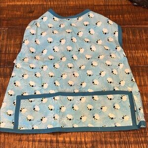 Blue Sheep Print Smock